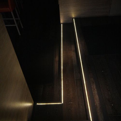 Inset stair LED lighting