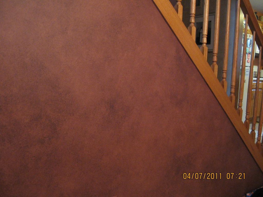 Decorative finish on accent wall in Pleasant Prair