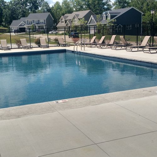 commercial pool with ecofinish applied