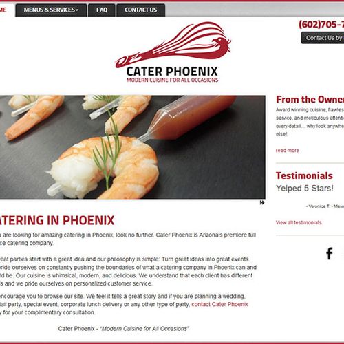 Lead Generation site for Cater Phoenix - Phone Rin
