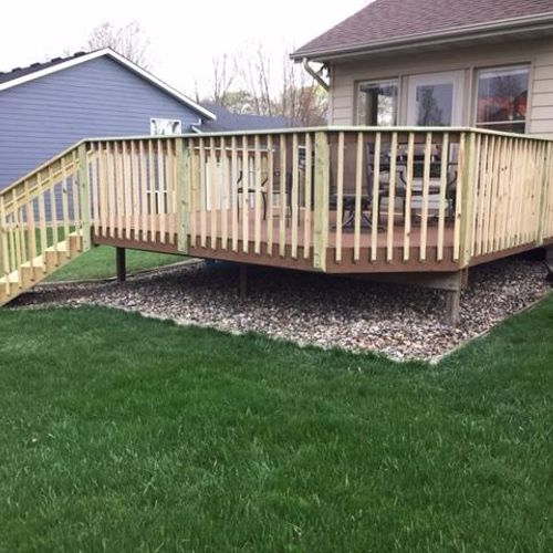 Deck railing replacement.