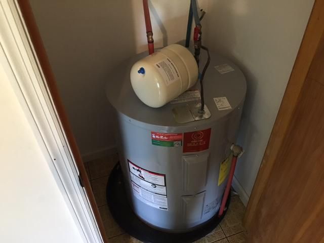 Water Heater Closet After Molded Drywall was remed