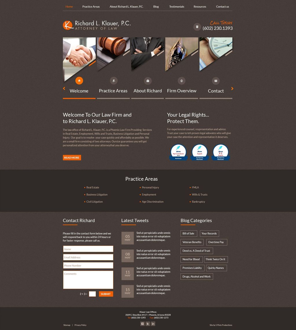 Klauer Law Web Site