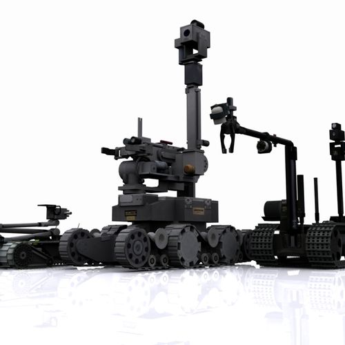 I modeled these robots for a real time 3D simulati