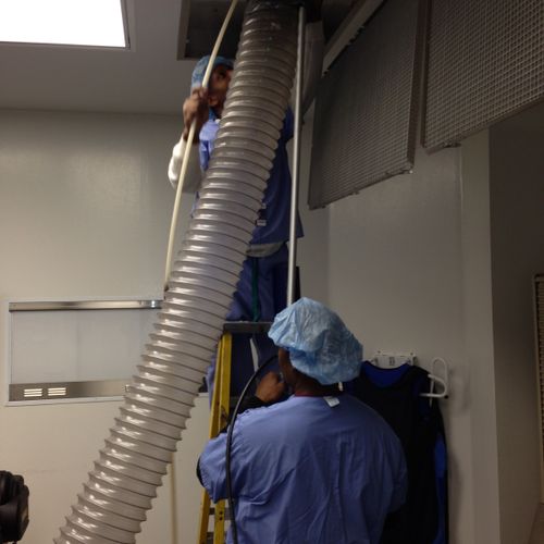 Commercial Duct Cleaning at a local hospital