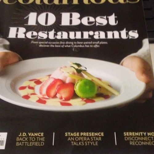 one of my desserts made the cover of Columbus Mont