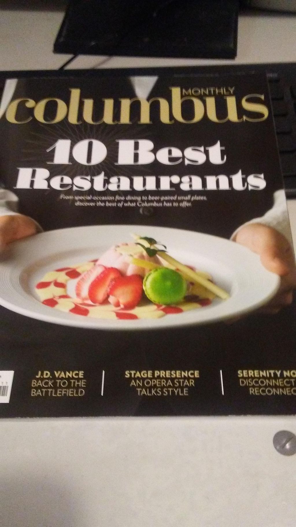 one of my desserts made the cover of Columbus Mont