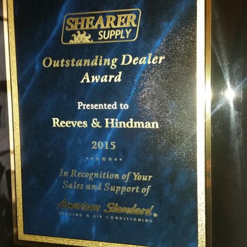 2015 outstanding dealer award
