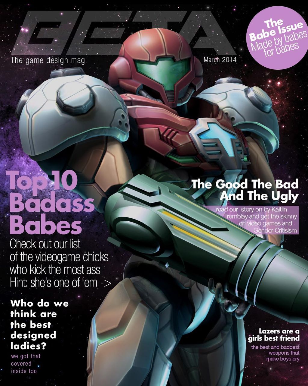 Chosen cover to my Beta Magazine Project.
Beta Mag