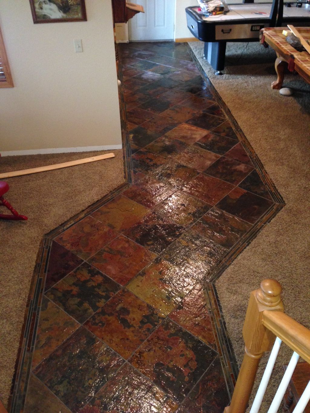 Slate Floor 18" X 18" With border