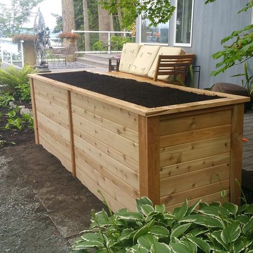 This raised bed was built for a client who has los