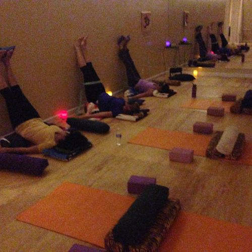 Restorative Yoga class to treat the body, mind and