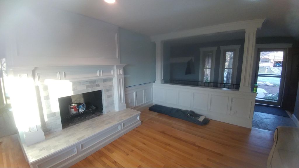 Custom Mantle & Hearth, Custom 8" pillars to match