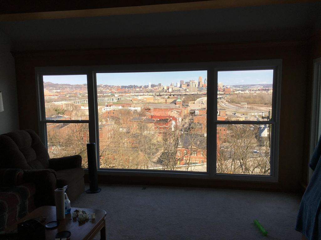 View of Downtown from a large picture window.