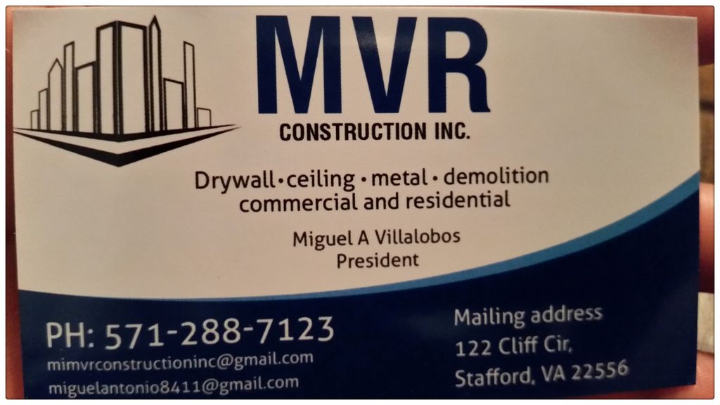 MVR Construction, Inc.