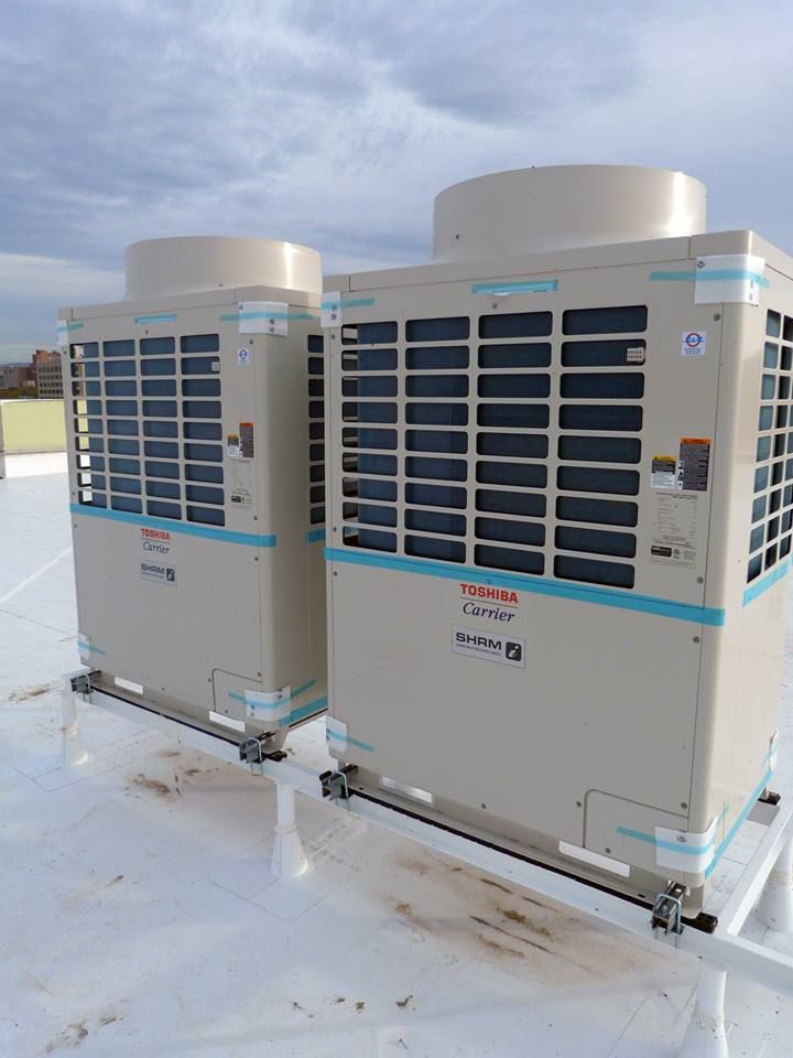 Commercial Carrier Rooftop Units Installed on the 