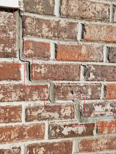 Known as step cracking. Common indication of found