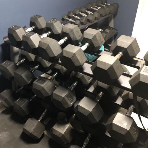 Dumbbells up to 100 pounds