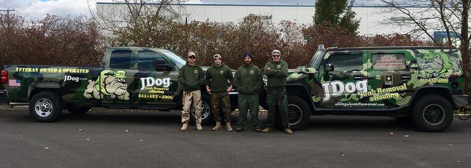 Some of the guys with two JDog trucks!