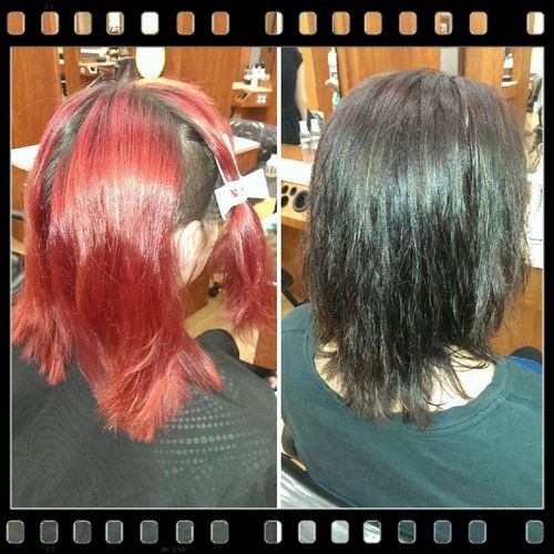 Color Correction from red to black