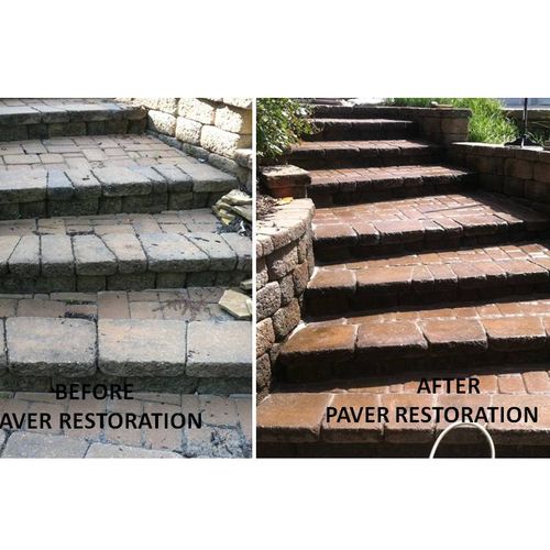 Before and After Step Restoration in Cary, NC- rep