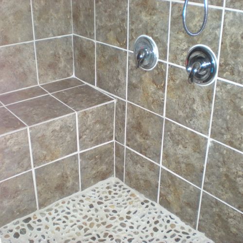 Tile shower I did for a customer.