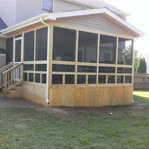 decks and screened  porches