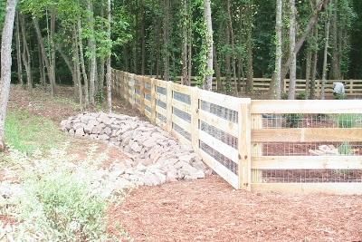 4ft.or 5ft. 4 board ranch style with wire