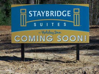 job-site sign for stay bridge hotels
