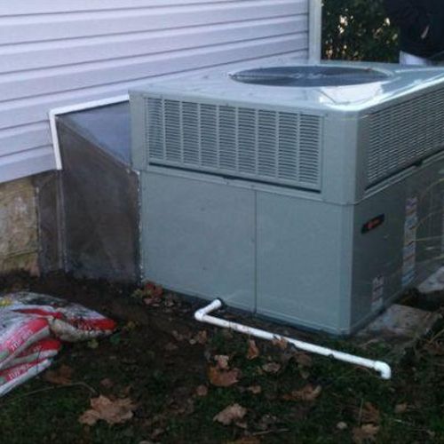 Trane packaged unit replacement in 1960's house