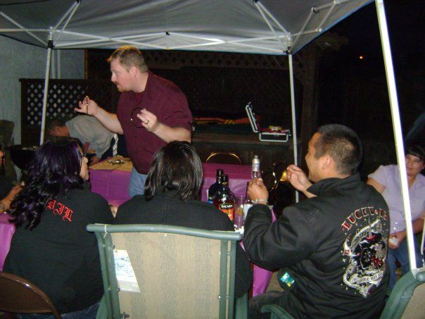 The Amazing Caine performing for an adult college 