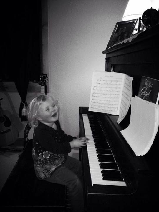 Harper Steele rocking out under the careful eyes o