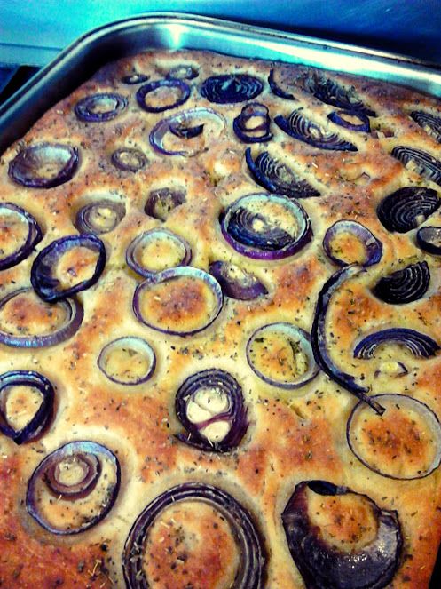 Fresh baked Focaccia Pugliese bread