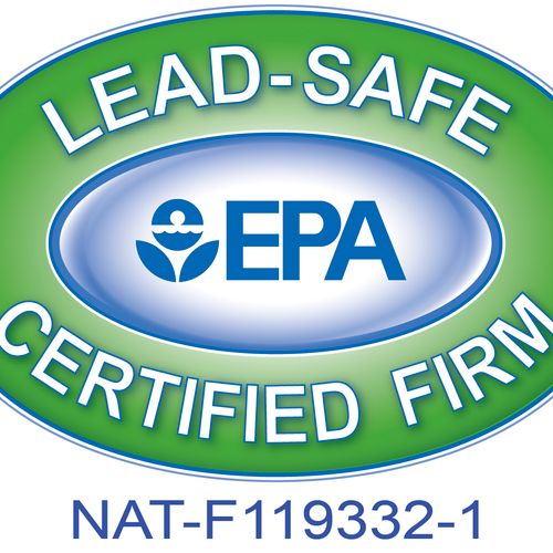 Certified to be lead safe