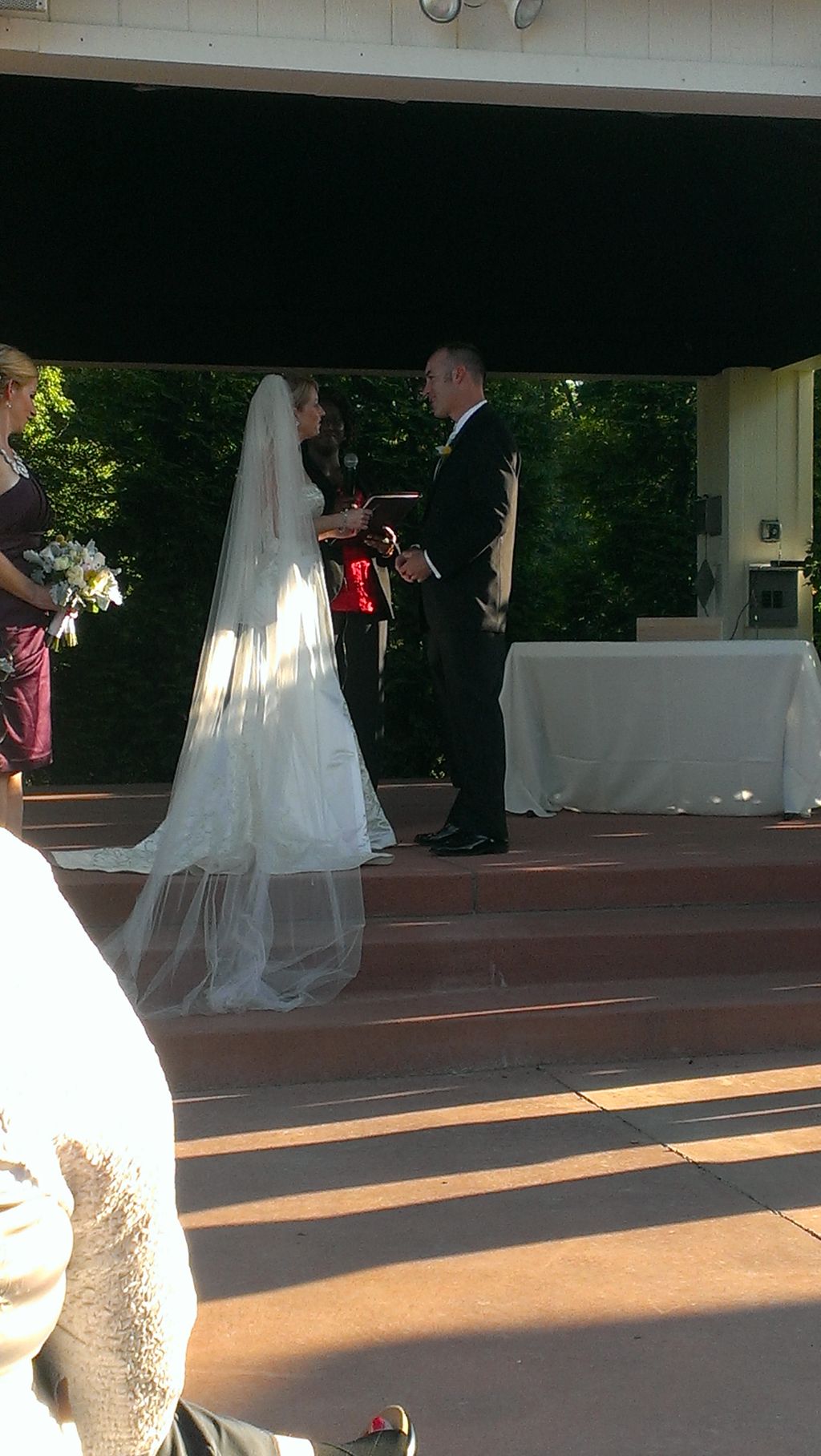 During the Wedding Vows at Wine Country Gardens Vi