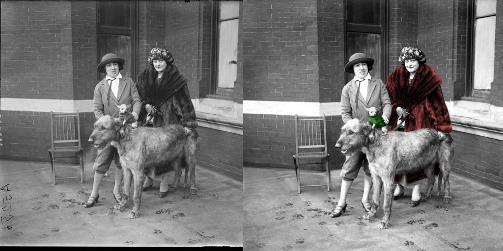 A photo that was restored and colorized requiring 