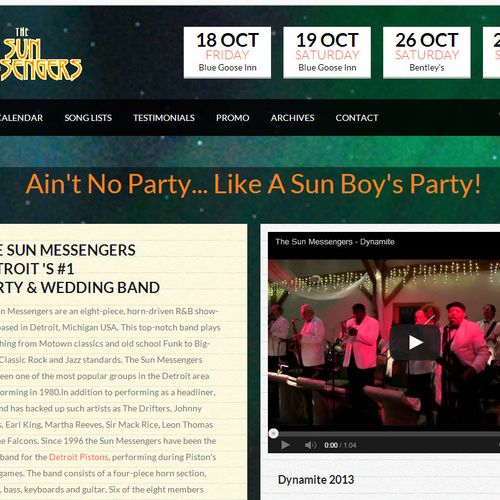 Designed and Built website for The SunMessengers p