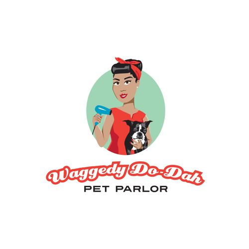 Illustrative logo design for Waggedy Do-Dah Pet Pa