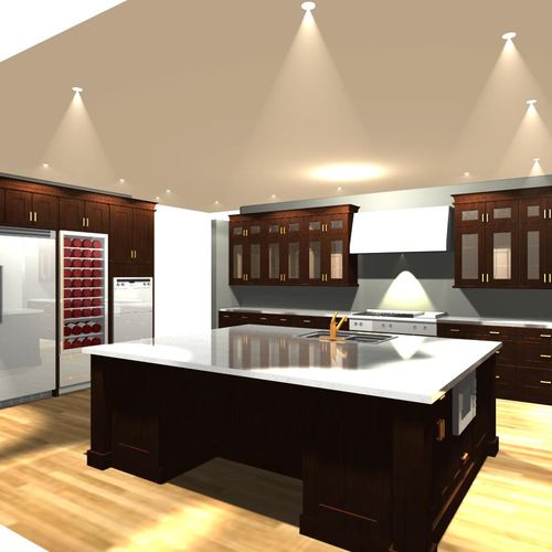 Designed kitchen for Huntington Beach, CA