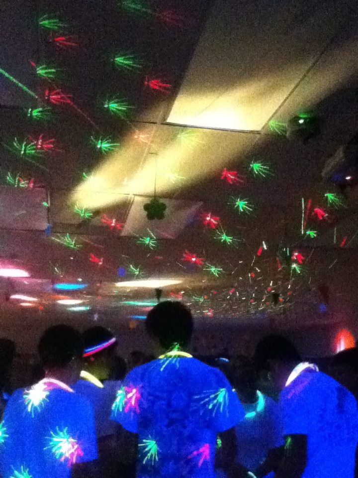 We have Laser, LED and Black Lights we use at no a