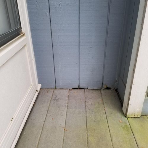 bottom of siding rotted