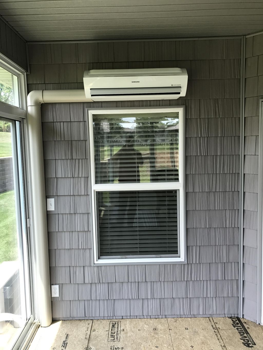Samsung mini split head in a sunroom Independence 