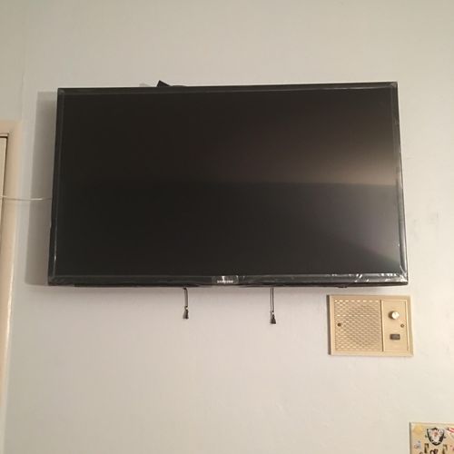 Mount TV with cables concealed.