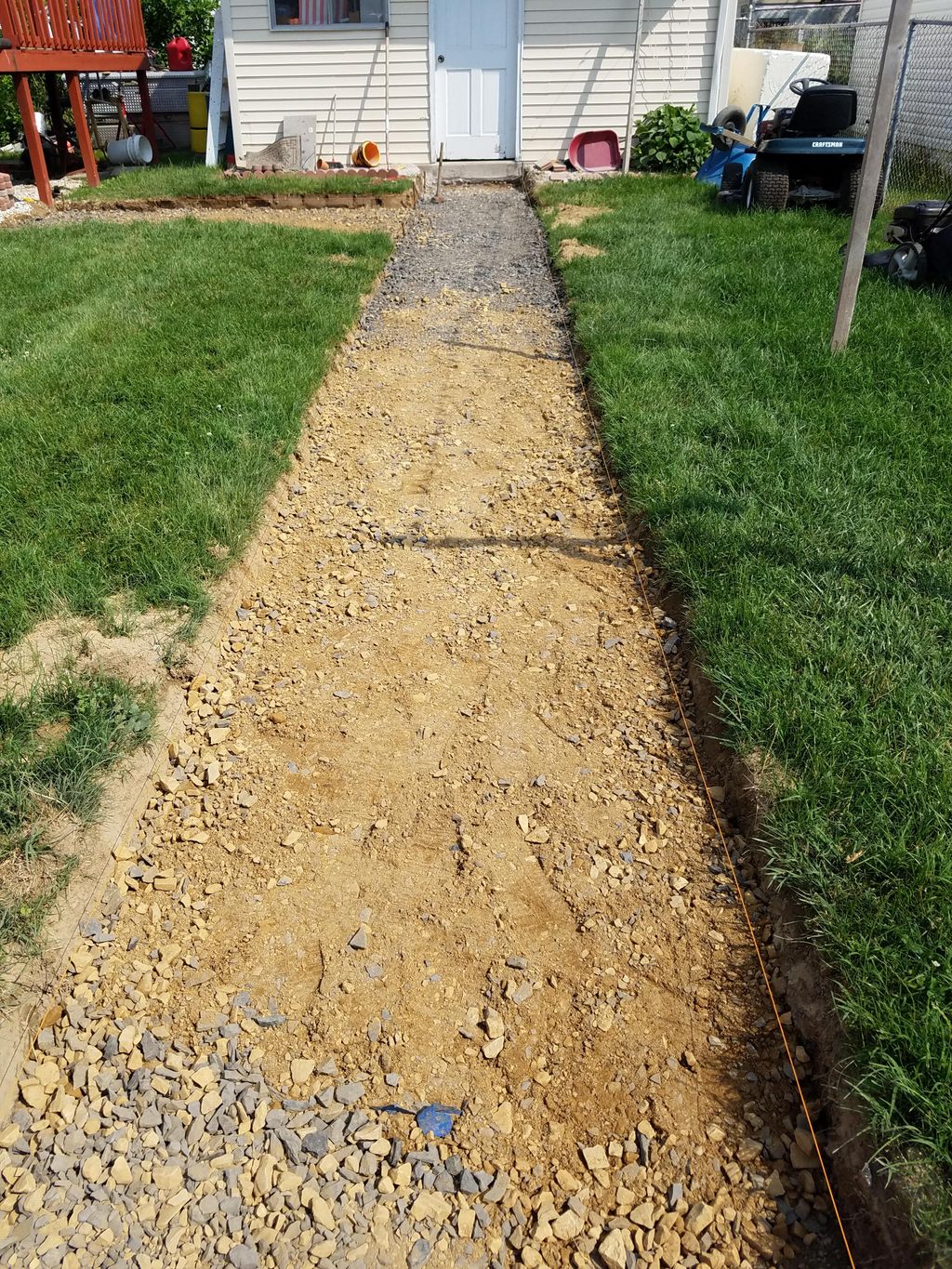 leveled and stoned ready for sand and pavers