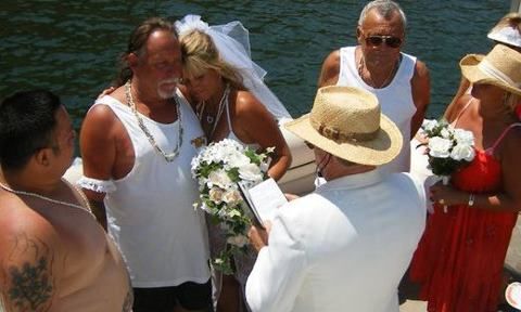 A special wedding on the lake.