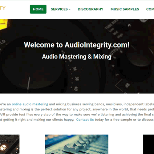 AudioIntegrity.com - Business website for audio ma