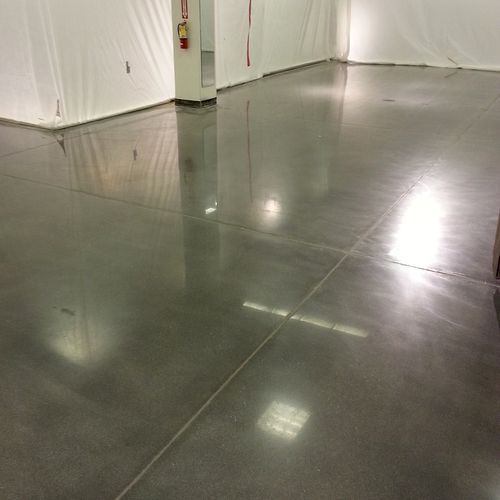 Polished concrete floor in Atlanta retail store