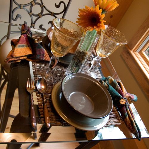 Staging a breakfast setting