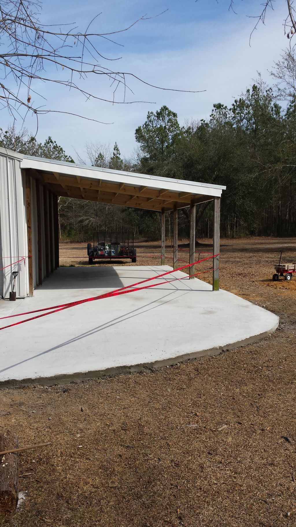 In this photo we installed concrete car porch