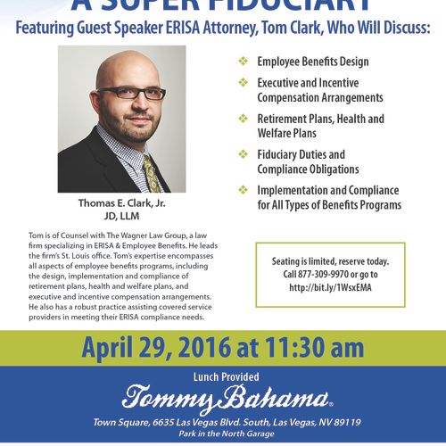 Seminar/Luncheon flyer for Wealth client